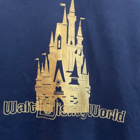 Disneyland Resort Black and Gold Castle Pullover Sweatshirt Adult Size Large - Picture 3 of 5